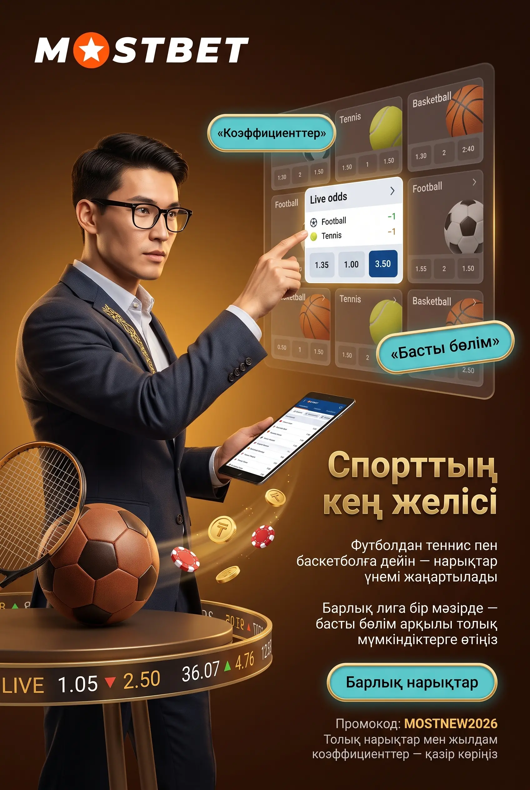 Кең спорт желісі футбол теннис баскетбол